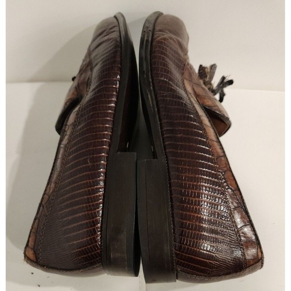 Stacy Adams Exotic Snake Skin Leather Tassel‎ Loafers Shoes Mens Dress US 9.5 main image 12